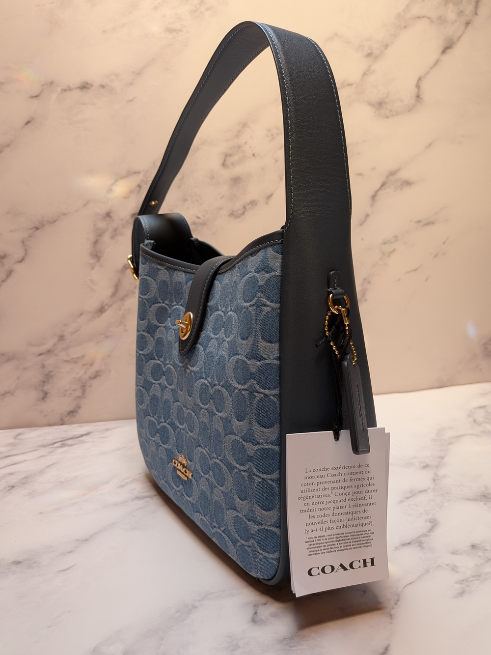 Coach Denim Signature Shoulder Bag NWT – Adjustable Strap - Picture 2 of 5